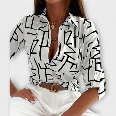 Blouse met klassieke kraag