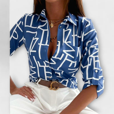 Blouse met klassieke kraag