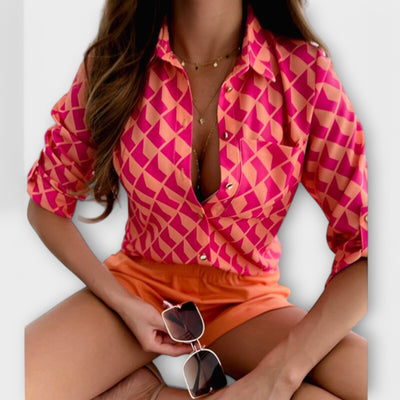 Blouse met klassieke kraag