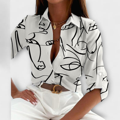 Blouse met klassieke kraag